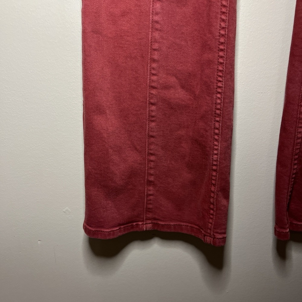 Free People We The Free Flare Rust Pull On Denim Pants Size 27 Retro - Picture 4 of 6